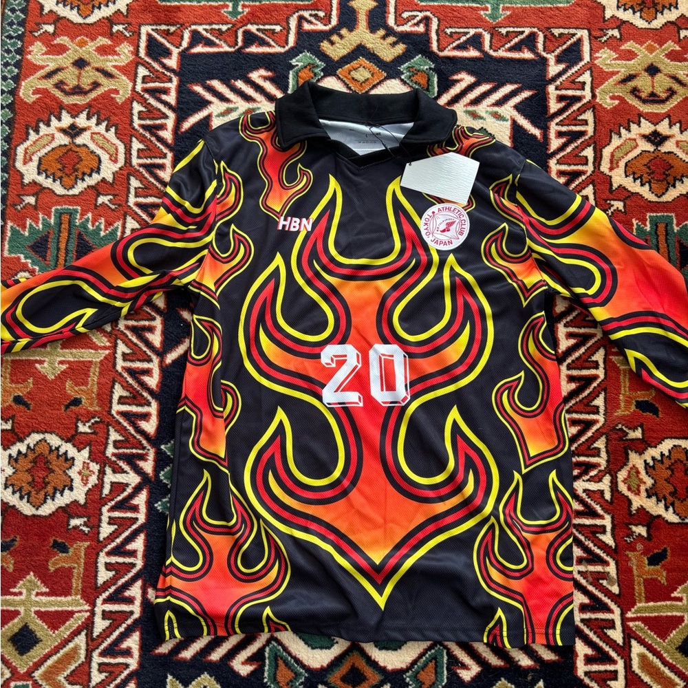 Flame Pattern Long Sleeve Jersey
